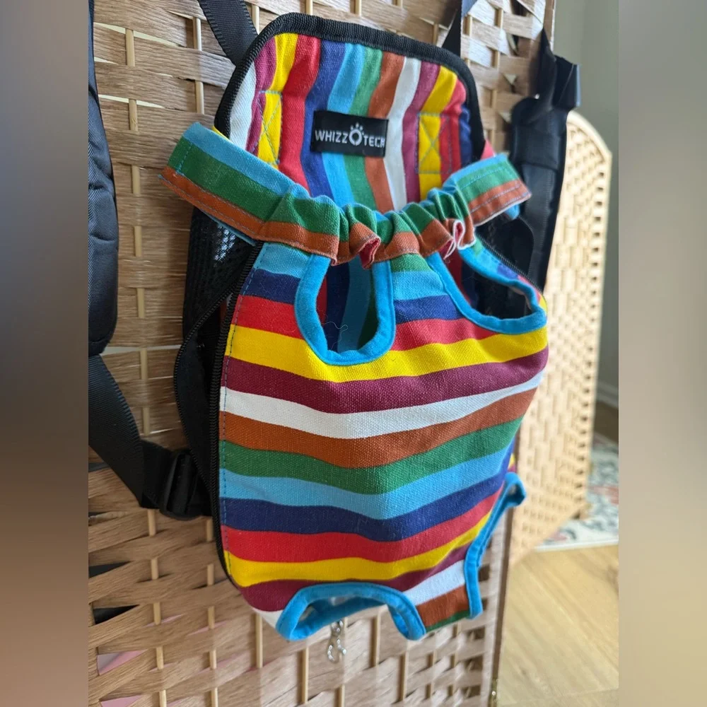 Whizzo Tech Stripe Dog Carrier - Multicolor- L